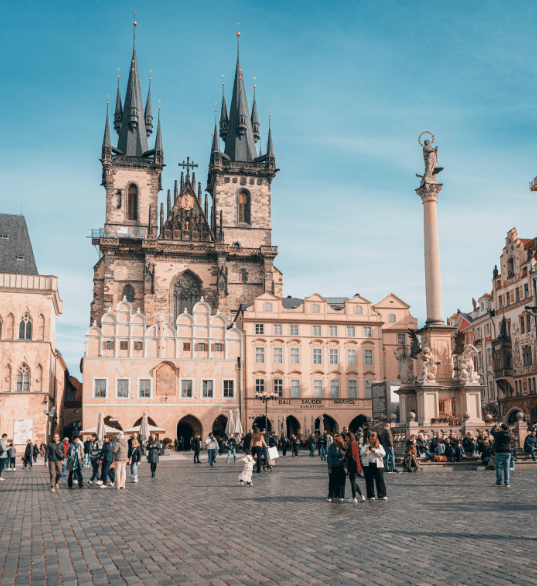 Old Town Square Prague Staroměstské náměstí near Hotel Haštal
