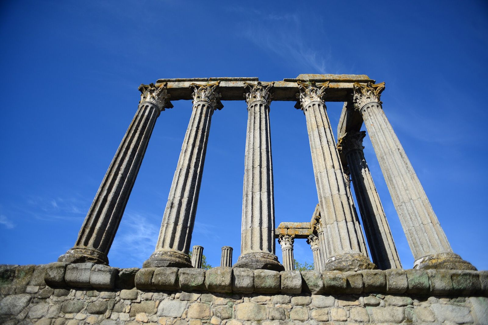 Roman Temple in the old town of Évora, Portugal