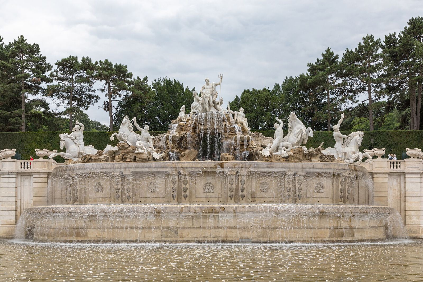 Neptune Fountain in the gardens of Schönbrunn Palace in Vienna
